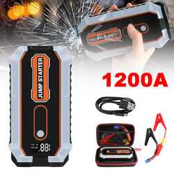 Auto KFZ Starthilfe Jump Starter 27000mAh 1200A Ladegerät Booster Powerbank LED 