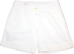 Closed Shorts Bundfalten Gr.36 (itl. 42) NEU weiß Baumwolle Leinen