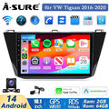Android 14 Radio Carplay für VW Tiguan 2016-2020 WiFi FM BT 5.0 GPS Navi AHD Kam