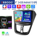 Für Peugeot 207 2006-2015 Carplay Android13 Autoradio GPS NAVI BT SWC WIFI 2+32G