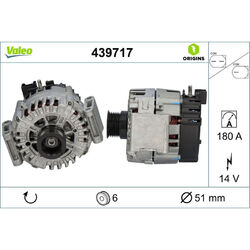 Valeo 439717 Generator für MERCEDES BENZ C KLASSE S GLK W204 S204 W221 X204