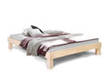 Doppelbett Massivholzbett Futonbett 160x200 cm PUMBA Fichte natur ohne Kopfteil