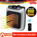 800W 220V Steckdosen Heizlüfter | Mini Heizung | Elektroheizer | Heizgerät LCD