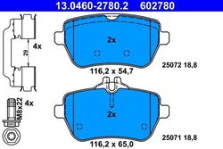 Bremsbelagsatz Scheibenbremse ATE für Mercedes SL + C217 12-20 13.0460-2780.2