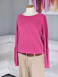 BENEDETTA B. Wolle Kaschmir Pullover Basic Gr. 38-40 Fuchsien Pink