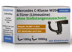 ANHÄNGERKUPPLUNG abnehmbar für Mercedes C-Klasse W204 07-14 +13pol E-Satz EBA