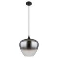 GLOBO MAXY Pendelleuchte Hängelampe Schwarz Rauchfarben Metall Glas 40 x 120 cm