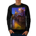 Wellcoda Bridge Art Melbourne Herren-Langarm-T-Shirt