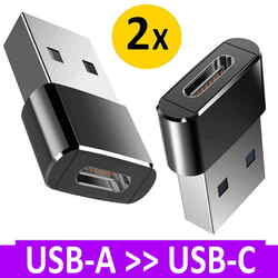 Adapter Konverter Laden Daten Stick Handy Laptop USB-A Stecker auf USB-C Buchse