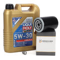 5L LIQUI MOLY 5W30 LONGLIFE III + HIRSCHER Ölfilter für AUDI A4 B5 B6 B7 1.8 T