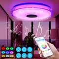 60W LED Deckenlampe Licht RGB Dimmbar Bluetooth Musik Lautsprecher Fernbedienung