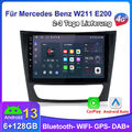 Android 13 Carplay Autoradio Für Mercedes Benz W211 W219 E200 DAB+ GPS NAVI SWC