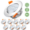 10X LED Einbaustrahler Einbauleuchte 3W/5W/7W Scheinwerfer 30 ° Deckenspots