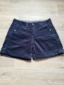 Mexx Shorts Damen Hose Samt 34 XS Graublau 