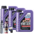 Motoröl 5W40 LIQUI MOLY Synthoil High Tech 3L+MAHLE Ölfilter +Spülung +Cera Tec