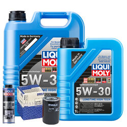 Motoröl 5W30 LIQUI MOLY Longtime High Tech 6L+MAHLE Ölfilter +Spülung