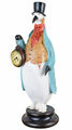 Pinguin mit Taschenuhr Vogel Figur Kaminuhr Vintage Tischuhr Landhaus Kinderuhr
