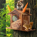 Eichhörnchen Futterhaus Futterkasten Nussspender Eichhörnchenfutterstelle Holz