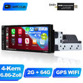 Mit DAB+ 6.9 Zoll Carplay 1 Din Autoradio GPS 2G+64G Android 13.0 WiFi FM RDS BT