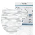 SCHÜTTE WC-Sitz Duroplast HG WHITE WAVE Hochglänzender Toilettensitz mit Abse...