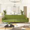 Schlafsofa 2-Sitzer mit 2 Kissen Sofa Couch Sofabett Schlafcouch Samt vidaXL