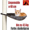 Liegemulde Trixie Kratzbaum Liegeplatz Liegefläche für Katzen ø 40cm dunkel-grau