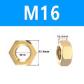 Messing Hex Mutter M1.4 M1.6 M2 M2 M2.5 M3 M4 M5 bis M24 Sechskantmutter DIN 934