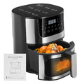 6L/8L Heißluftfritteuse Fritteuse Heißluft Digitale Edelstahl Air Fryer Backen