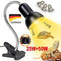 Schildkröten Wärmelampe Reptilien Terrarium Lampe UVA UVB 25+50W Heizlicht DHL