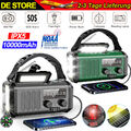 Solar Radio Handkurbel 10000mAh Notfall Radio AM/FM NOAA USB LED Taschenlampe