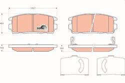 TRW Bremsbelagsatz, Scheibenbremse GDB1716 für CHEVROLET OPEL