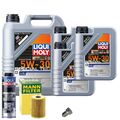 Motoröl 5W30 LIQUI MOLY 8L+MANN Ölfilter+Spülung+Ölablassschraube