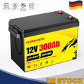 12V 300Ah LiFePO4 Akku Lithium Batterie BMS 15000+ Zyklen Wohnmobil Solaranlage
