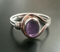 925 Sterling Silber Ring Amethyst Edelstein Gr. 15, 17, 18 19 Echtschmuck