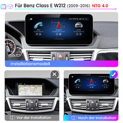 8-Kern 10,25" Navi Android 12 Autoradio Mercedes-Benz E-Klasse S212 W212 NTG 4.0