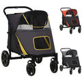 PawHut Hundewagen, Hundebuggy mit Kissen, faltbarer Hundetrolley, Katzenbuggy