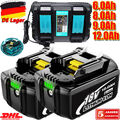 2X 18V 9Ah 12Ah Akku Für Original Makita BL1850 BL1830 LXT BL1860 Led /Ladegerät