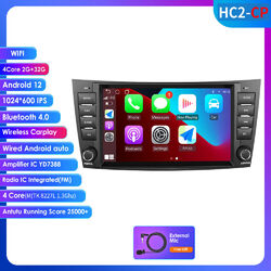 Für Mercedes Benz W211 W219 W209 Carplay Autoradio Android 12 2+32G GPS Navi RDS