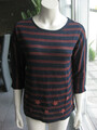 NEU EDC by Esprit Shirt Bluse Gr.M 38 40 dunkelblau rot gestreift