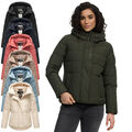 Marikoo Damen Winter Stepp Jacke Steppjacke Kapuze gesteppt Übergangsjacke N019