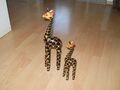 Neu! Deko Giraffe 2er Set Holz Figur Höhe 41 cm/27 cm - einfach Klasse!