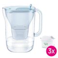 BRITA Style eco, inkl. 3 MAXTRA PRO All-in-1, Wasserfilter, Gletscherblau