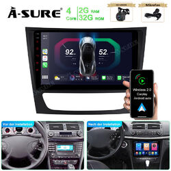 Kam 2+32GB Carplay Android 13 Autoradio Für Mercedes Benz CLS E-Class W211 W219