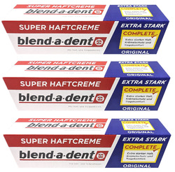 blend-a-dent Super Haftcreme Complete Original Extra Stark 3 x 47g Rundumschutz