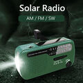 Notfall Solarradio FM/AM/SW Handkurbel Dynamo Empfänger mit LED