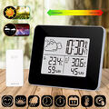 Funkuhr Wetterstation Digital Funkwecker Thermometer Hygrometer mit Außensensor