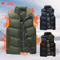Herren Steppweste Ärmellos Daunenweste Outdoor Weste Bodywarmer Gefüttert Jacke~
