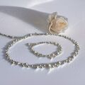 Neu~ Brautschmuck Set 2teilig mit Perlen in creme*Hochzeit*