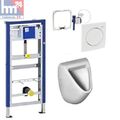 Komplett Set Geberit Duofix Basic mit  HyBasic Handauslösung u. Eurovit Urinal