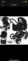 Kinderwagen 3 in 1 Kombi Kinderwagen Reise-buggy inkl. Auto- Babyschale Faltbar.